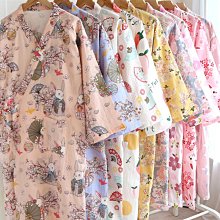 春夏薄款紗布睡裙加肥開衫長款睡袍全棉雙層浴衣女日式和風睡衣 歷史價格詳細信息