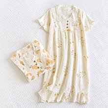 春夏薄款紗布睡裙加肥開衫長款睡袍全棉雙層浴衣女日式和風睡衣 歷史價格詳細信息