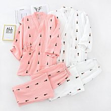 和服睡衣 日式睡衣 純棉竹節棉 日本原單甚平女寶寶和服套裝家居服演出汗蒸淺紫櫻花 歷史價格詳細信息