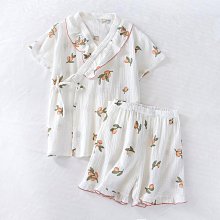 睡衣 夏季薄款純棉短袖女士睡衣加肥加大碼夏天胖MM200斤家居服套裝 夏季 -促銷 歷史價格詳細信息