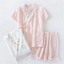 和服 夏季日本女士和服純棉短袖睡衣套裝日系家居服甚平浴衣溫泉汗蒸服-特價 歷史價格詳細信息