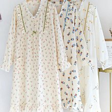 春夏薄款紗布睡裙加肥開衫長款睡袍全棉雙層浴衣女日式和風睡衣 歷史價格詳細信息