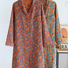 春夏薄款紗布睡裙加肥開衫長款睡袍全棉雙層浴衣女日式和風睡衣 歷史價格詳細信息