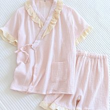和服睡衣 日式睡衣 日系縐布水洗純棉女士睡褲春秋薄款全棉紗布長褲夏天寬松家居褲子 歷史價格詳細信息