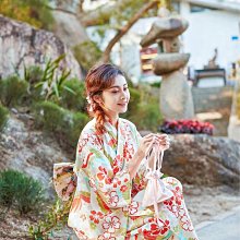 日系和風改良和服日本浴衣寫真碎花色復古可愛少女旅拍和服連衣裙 歷史價格詳細信息