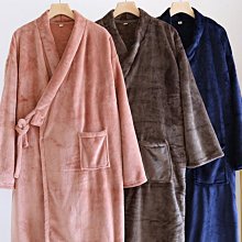 秋冬男士和服睡袍無印風浴袍純棉空氣層夾棉加厚大碼長款家居袍 歷史價格詳細信息