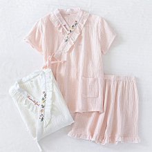 【熱賣精選】和服睡衣 日式睡衣 日系和服七分袖女士薄款雙層紗布純棉系帶家居服全棉汗蒸服睡衣女 歷史價格詳細信息