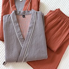 春秋情侶睡衣女純棉日系格子空氣棉秋冬薄款男棉服三層夾棉家居服 歷史價格詳細信息