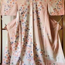 日本傳統女士夏著物和服棉絽夏小紋傳統尺寸需折疊穿輕薄透氣 歷史價格詳細信息