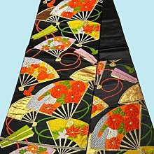 【茶】26-1102 日本和服腰帶 袋帶 金系 九百錦純金箔 歷史價格詳細信息