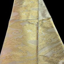 【茶】26-1102 日本和服腰帶 袋帶 金系 九百錦純金箔 歷史價格詳細信息