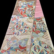 【茶】26-1102 日本和服腰帶 袋帶 金系 九百錦純金箔 歷史價格詳細信息