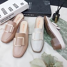 穆勒鞋 MIT台灣製 小銜扣飾舒適懶人鞋 平底鞋 半拖 張飛鞋-QH shoes 歷史價格詳細信息