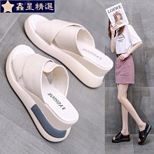 2021新款涼拖鞋女夏時尚水鑽超高跟拖鞋細跟防水臺一字拖露趾女鞋 歷史價格詳細信息