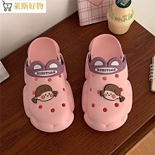 可愛洞洞鞋女夏學生外穿少女心網紅防滑厚底沙灘踩屎感包頭半拖鞋-可可鞋櫃 歷史價格詳細信息
