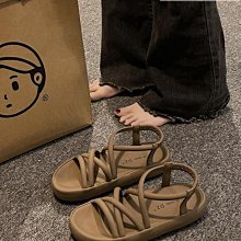 厚底涼鞋女2023年新款夏季百搭小香風魔術貼平底時尚沙灘鞋潮 歷史價格詳細信息