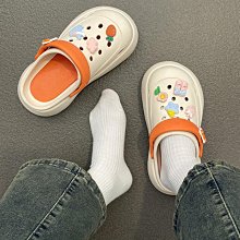 奶呼呼踩屎感包頭拖鞋女外穿2023年新款輕便防滑卡通洞洞鞋女款夏-可可鞋櫃 歷史價格詳細信息