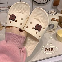 可愛洞洞鞋女夏學生外穿少女心網紅防滑厚底沙灘踩屎感包頭半拖鞋-可可鞋櫃 歷史價格詳細信息