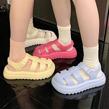 肥球球 ins潮簡約EVA厚底羅馬鞋女夏季網紅增高休閑百搭包頭涼鞋 價格比較,價格查詢,歷史價格詳細信息