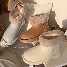 女鞋 雪地棉鞋女冬加絨保暖外穿毛毛豆豆鞋皮毛一體學生平底復古勃肯鞋 歷史價格詳細信息
