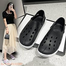 可愛洞洞鞋女夏學生外穿少女心網紅防滑厚底沙灘踩屎感包頭半拖鞋-可可鞋櫃 歷史價格詳細信息