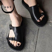 【鈷藍家】真皮厚底涼鞋復古頭層牛皮擦色髒染做舊坡跟鞋夏季新款粗跟厚底楔形鞋露趾魚嘴涼鞋P215-50 歷史價格詳細信息