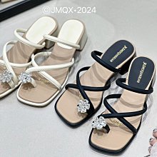 粗跟法式水鑽方頭淺口單鞋女2024年春季新款法式氣質高跟鞋晚宴鞋 歷史價格詳細信息