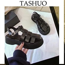 TASUO  厚底洞洞鞋女夏ins防滑防臭高跟沙灘外穿學生網紅增高包頭涼鞋女-可可鞋櫃 歷史價格詳細信息