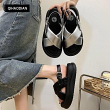 韓國厚底涼女2022新款夏季東大門網紅鬆糕底坡跟夾趾拖女外穿 歷史價格詳細信息