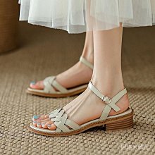 2024夏季新款復古編織羅馬涼鞋女真皮舒適牛皮包頭系扣平底涼拖鞋 歷史價格詳細信息