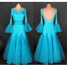 5Cgo【鴿樓】摩登舞裙新款連衣裙長袖華爾滋國標舞飄袖表演服比賽練習舞裙大擺鑲鑽團體表演定制t630759801238 歷史價格詳細信息