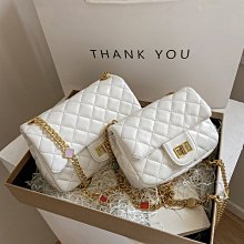 女包菱格繡線鎖扣鏈條包2024韓版夏季新品個性斜挎單肩包-西可小鋪❤️ 歷史價格詳細信息