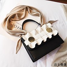 【熱賣精選】新款時尚女士手提包純色 PU 金屬蝴蝶扣簡約百搭便攜式單肩包大容量休閒女士斜挎包 歷史價格詳細信息