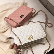 ????熱賣????時尚菱格鏈條小包包女 素色小包 新潮鏈條包 網紅斜背包 氣質出行女士斜背包LH05-陽光優選 歷史價格詳細信息