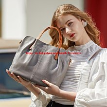 2022新款頭層牛皮真皮素色女包韓版日系時尚簡約通勤菜籃子包水桶包大容量小眾單肩斜挎手提包百搭 NrdT 流行 精品 歷史價格詳細信息