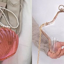 可愛珍珠貝殼蝴蝶結包 馬卡龍色甜美手提包 可側背 三色可選 歷史價格詳細信息