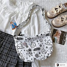 尼龍日係ins單肩餃子包簡約純色百搭斜挎小包包女手機包帆布背包-李李 韓國女裝 歷史價格詳細信息