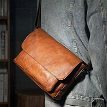 復古包包手工皮包男頭層牛皮單肩斜挎包男士胸包男真皮休閑植鞣皮 歷史價格詳細信息