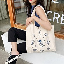 印花卡通帆布大容量托特包包女新款手提外出逛街購物袋-悅享樂購滿599免運 歷史價格詳細信息