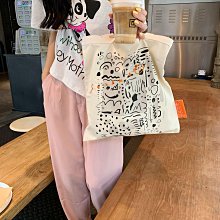 韓國購物袋手提單肩大bao復古文藝小清新條紋帆布bao女新款託特bao潮 歷史價格詳細信息