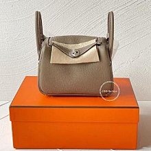 HERMES Mini Lindy Bag 銀釦兩用包.錦葵紫 18cm 歷史價格詳細信息