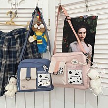 下殺  日系學院風百搭單肩斜挎包帆布學生手提雙肩書包男女後背包 歷史價格詳細信息