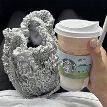 銀色包包 高級質感洋氣銀色包包女2024新款流行斜挎小包時尚爆款手提編織包-李李 韓國女裝 歷史價格詳細信息