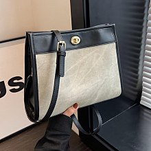 復古高級感撞色大容量包包女士2023新款撞色毛呢托特包百搭腋下包-Misaki精品 歷史價格詳細信息