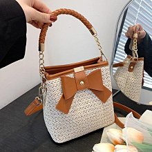 新款斜挎草編包手提女包編織度假包籐編包 Instagram 風格小包夏季水桶包bffsw.tw20240229（滿599免運） 歷史價格詳細信息