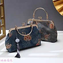 2024新款民族風繡花包帆布孔雀刺繡女包斜背包手提包斜跨包機車包-時尚箱包 歷史價格詳細信息