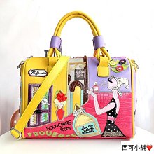 新款包包女mollie草莓印花手提水桶包復古老花單肩斜挎包 coach包大牌同款妖精 歷史價格詳細信息