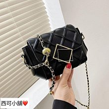 小香風金球鏈條包女2023新款時尚魚子紋單肩斜挎包百搭菱格圓筒包 歷史價格詳細信息