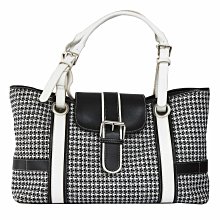 千鳥格帆布小眾錢包女士短款學生韓版簡約撞色百搭扣三折疊零錢夾~特價 歷史價格詳細信息