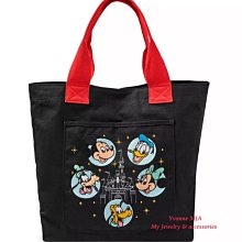 【正版】迪士尼 米奇/米老鼠 帆布拉鍊手提袋/餐袋/便當袋/購物袋/小提包 歷史價格詳細信息